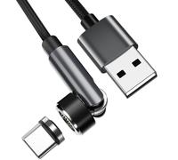 Câble de charge magnétique avec connecteur USB-C Black 1 m