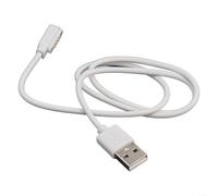 Câble de charge magnétique compact pour montre intelligente Q12, chargeur fiable et facile à utiliser (blanc, 4 broches, 7,62 mm)