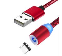 Câble de charge magnétique tressé (Micro USB/L/Type C), cordon de charge, rotatif à 360 degrés, 2M