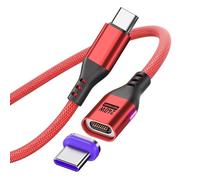 Câble de charge magnétique USB C - 240 W - 1,8 m - 16 broches - Charge rapide - Charge rapide - 48 V/5 A - Pour téléphone 15/Samsung S22/MaBook