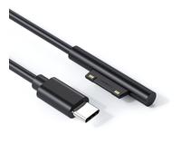 Câble de Charge Magnétique USB-C vers Surface 45W PD 15V 3A, 1,8M PVC pour Microsoft Surface Pro 3/4/5/6/7, Go 1/2/3, Laptop 1/2, Connecteur Magnétique Surface USB-C