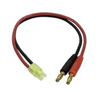 Câble de Charge Mini Tamiya mâle 4mm, fiche banane, fil 14awg, 30CM, Compatible avec le modèle d'avion de Drone Lipo