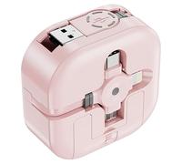 Câble de Charge Multi,Câble de Charge Multi de 1,2m,Câble USB Rétractable,Chargeur Multi 3-en-1,Charge Rapide Port avec Lightning/Type-C/Micro-USB pour Téléphone Portable,iPhone,Galaxy,PS,Tablette