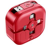 Câble De Charge Multi,Câble Multi Charge 3 En 1 De 1,2M,Câble Usb Rétractable,Charge Rapide,Transfert De Données Port Avec Lightning/Type-C/Micro-Usb Pour Téléphone Portable,Iphone,Galaxy,Ps,Tablette