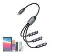 Câble de charge multi-cordon - Cordon de chargeur USB en d'aluminium, fournitures de téléphone portable pour appareils de conducteur, intérieur, route, camping-car, camion, aventure, camping