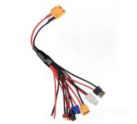 Câble de charge multifonction pour batteries LiPo avec fiche banane de 4,0 mm et adaptateur XT60, câble en silicone de 30 cm résistant à la chaleur pour modélisme RC drones voitures (tête 8 en 1)