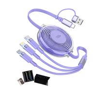 Câble de charge multiple rétractable, pour plusieurs appareils avec ports Lightning/Type C/Micro USB, câble de charge multiple USB pour_M