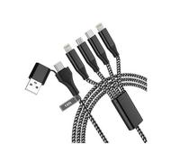 Câble de charge multiple USB C charge rapide 4 en 2, 3 M/10 pieds USB A/C pour iPhone et plusieurs appareils (Type C pas pour iPad)