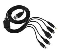 Câble de charge Naroote5en1USB pour système multiple DSi, compatible avec NDS II, XL, 3DS et PSP.