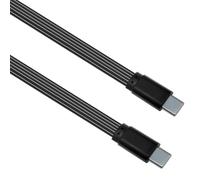Câble de charge plat USB C vers USB C en silicone 45 W Charge rapide 480 Mbps Transfert de données Connecteur coudé à 90 degrés pour tablette Câble plat pour FPV