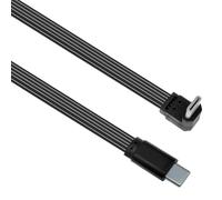 Câble de charge plat USB C vers USB C en silicone 45 W Charge rapide 480 Mbps Transfert de données Connecteur coudé à 90 degrés pour tablette Câble plat pour FPV