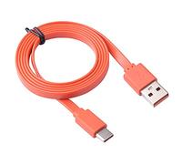 Câble de charge plat USB de type C compatible avec JBL Charge 4 Charge 5 JBL Flip 5 Flip 6 JBL Pulse 4 JBL JR POP JBL Endurance Peak Haut-parleur portable sans fil (orange)