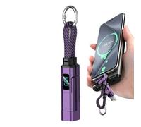 Câble De Charge Porte-Clés Numérique 4 En 1 | Chargeur Téléphone 65W 4-en-1 | Câble chargeur court portable | Pour Femmes Voyageuses Fans De Tech Télétravail Escapades Vacances Camping Randonnée Pro
