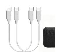 Câble de charge pour enceintes Type-C Geekria, compatible avec JBL GO5, CLIP5, Flip 7/6, Charge 6/4, câble d’alimentation de rechange USB-C vers USB-C (1 ft/30 cm, pack de 2)