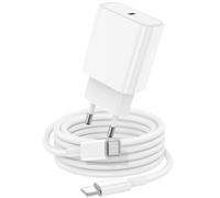 Câble de charge pour iPhone 17 16 15 avec prise de chargeur, chargeur rapide USB C 20 W avec câble USB C de 2 m pour Apple iPhone 17 Air/16/15/Pro Max/Plus, iPad 12.9, 11 10/Mini/Pro/Air, adaptateur
