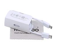 Câble de charge pour Samsung EP-DG980BWE pour Samsung Galaxy S20 FE 5G, S20 5G (Plus), A70, A70s, Z Fold2 5G, S10 Lite Note 10 (Plus/5G) 1,0m 25W blanc type-C avec chiffon de nettoyage d'écran mungoo