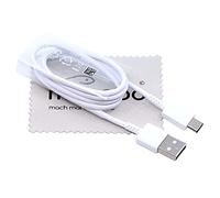 Câble de charge pour Samsung EP-DR140AWE pour Samsung Galaxy A02s, A11, A13 5G, A22, A22 5G, A52, A52 5G, M12, M22, M52 5G 0,8m 15W blanc type-C avec mungoo chiffon de nettoyage d'écran