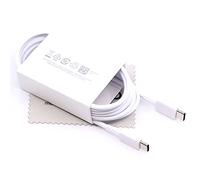 Câble de Charge pour Samsung EP-DX310 pour Samsung Galaxy M22, M23 5G, M33 5G, M52 5G, M53, Z Fold3 5G, A22 5G, A33 5G, A52s 5G 1,8m 3A Blanc Type-C avec Tissu de Nettoyage d'écran mungoo