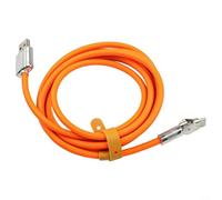 Câble de charge rapide 120 W pour appareils Xiaomi avec coude rotatif à 180 degrés, construction robuste en gel de silice (2 m, orange)