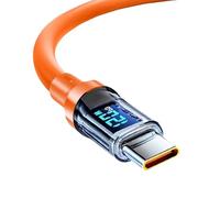 Câble de charge rapide de type C haute puissance 120 W - Tension en temps réel - Longueur étendue - Compatibilité universelle - Téléphones et tablettes - Connecteurs en alliage - Câble rapide USB C