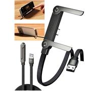 Câble de Charge Rapide Tressé 65W avec Support de Téléphone Intégré, Câble Chargeur 2-en-1, Câbles USB-C 1,5m - (USB-A to TY（L047）