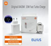 Câble de charge rapide Turbo 33W d'origine XIAOMI, adaptateur de voyage USB C, Mi 11 10t Pro 10 11s Poco M7 X7 X5 X3 Redmi Note 15 33W US