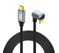 Câble de Charge Rapide USB C en Forme de U,câble USB 3,2 Gen2 à 180 degrés,Type C mâle vers mâle PD100W,10 Gbps,4K @ 60 Hz,pour Laptop,VR,téléphones,i/phone15/Pro Max (2M/6.5Ft)