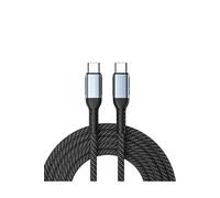 Câble de charge rapide USB-C vers USB-C 100 W 2 m Noir pour Meta Quest PC PS5 Xbox Series Mac Nintendo Switch Android et iOS