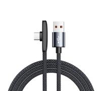 Câble de charge rapide USB vers USB C mâle vers mâle à embout coudé en nylon tressé pour câble de charge de téléphone 100 W