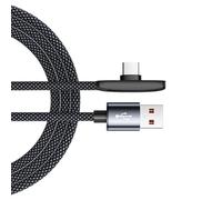 Câble de charge rapide USB vers USB C mâle vers mâle à embout coudé en nylon tressé pour câble de charge de téléphone 100 W