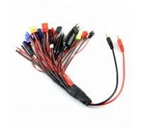 Câble de charge RC 20 en 1 pour B6 B6AC pour chargeurs d'équilibre PL6 PL8, fils à haute conductivité 22AWG/20AWG avec isolation en silicone, rouge et noir, 40 x 20 cm