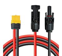 Câble de charge solaire Câble solaire 0,6M/3M, Connecteur solaire vers connecteur XT60 Adaptateur de panneau solaire Câble, pour EF DELTA 2 et River Pro MAX Powerstation 757 Powerhouse Générateur