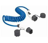 AS Schwabe Câble spiralé de charge Mode 3 Type 2 22 kW, extensible 1–5 m, sac de rangement