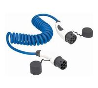 AS Schwabe Câble spiralé de charge Mode 3 Type 2 22 kW, extensible 1–5 m, sac de rangement