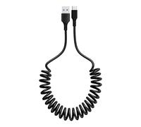 Câble de Charge Spirale USB C, Câble de Charge Rapide pour Chargeur de Voiture, Câble de Données Rétractable Android de Type C, pour Samsung Galaxy Z Flip 5 Z Flip 4 A15 A14 A13 A12 A55 A54 5G A34 A53