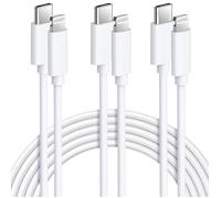 Câble de charge - STRAßE TECH - USB C vers Lightning - 2M - Lot de 3 - Charge rapide MFi