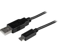 Câble de charge /synchronisation mobile USB A vers Micro B slim de 1 m - Cordon USB 2.0 pour smartphone / tablette M/M - Noir