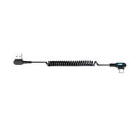 Câble de Charge - TPU, 1M Rétractable, Cordon Lumineux de Type C, Conception Sans Enchevêtrement | Bobine Élastique, Ligne de Charge Très Durable, Câble d'alimentation Automatique pour Voitures