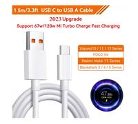 câble de Charge Turbo d'origine 120W MI 14 13 13T 12T Pro 12 5G Type C câble de Charge rapide Redmi Note 9 10 upgrade c to a 1.5m