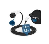 ANSMANN Câble de Charge Type 2 11 KW d'une Longueur de 7,5 m pour Recharge de véhicules électriques et Hybrides (1 PCE) - Câble de Recharge Mode 3 - Câble électrique triphasé aux Normes européennes