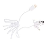 Câble de Charge Type C Chien Amusant, USB-c, Blanc | Design Chiot Ludique, Noyau Cuivre et Métal, 1 Pièce, Plastique, Léger pour Banque D’énergie