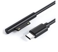 Câble de Charge type-c Tressé en Nylon pour Microsoft Surface, Nécessite Chargeur USB-C PD 45W 15V 3A, Compatible avec Surface Pro7, Pro6, Pro5, Pro4, Pro3, Laptop2, Surface Go2,Sûr et durable