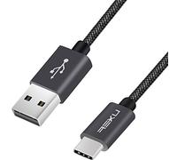 Câble de charge universel USB-C 22 AWG en nylon tressé rapide pour manette sans fil Sony PS5 PlayStation 5 DualSense/Xbox Series X/S/Nintendo Switch Pro, etc. (1 m)