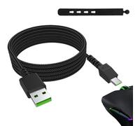 Câble de charge USB 1,8 m - Câble de charge micro USB - Compatible avec Razer Viper Ultimate, Basilisk Ultimate, Naga Pro 20000 DPI, DeathAdder V2 Pro - Câble de rechange professionnel avec gaine en