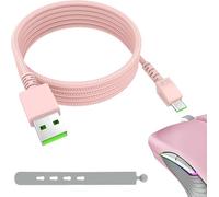 Câble de charge USB 1,8 m - Câble de charge micro USB - Compatible avec Razer Viper Ultimate, Basilisk Ultimate, Naga Pro 20000 DPI, DeathAdder V2 Pro - Câble de rechange professionnel avec gaine en