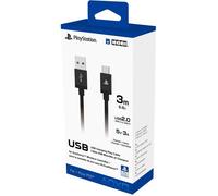 Câble de charge USB-A à USB-C - Hori - PlayStation pour manette DualSense PS5 - Puissance 5 V/3 A- Longueur 3 m - Noir