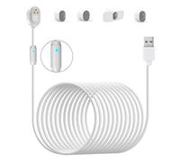 Câble de charge USB amélioré de 32,8 FT/10 m avec lumière respirante, câble de charge plus épais compatible avec les appareils photo Arlo Pro 5S 2K, Pro 4, Pro 3, projecteur, Ultra 2, Ultra et Go 2