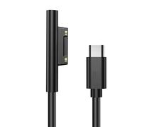 Câble de Charge USB-C 45W pour Surface Pro 7, Pro 6, Pro 5, Pro 4, Pro 3 et Go Noir