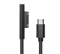 Câble de Charge USB-C 45W pour Surface Pro 7, Pro 6, Pro 5, Pro 4, Pro 3 et Go Noir