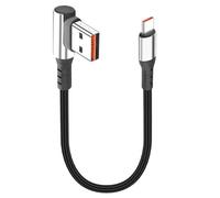 Câble de charge USB C court Câble USB A vers USB-C à 90 degrés Câble de charge rapide 6A Câble de charge de type C per téléphone portable Tablette 9.8in(USB à angle droit vers USB C)